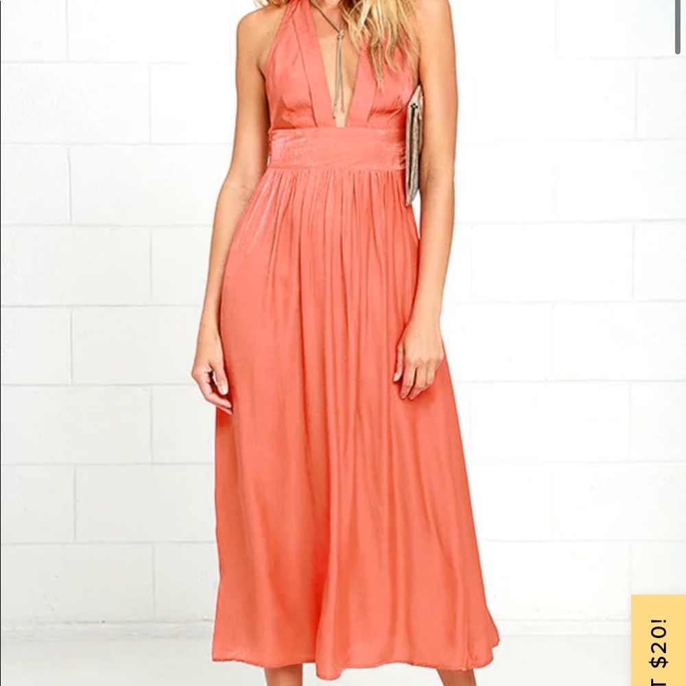 Some Days Lovin’ Coral Midi Dress